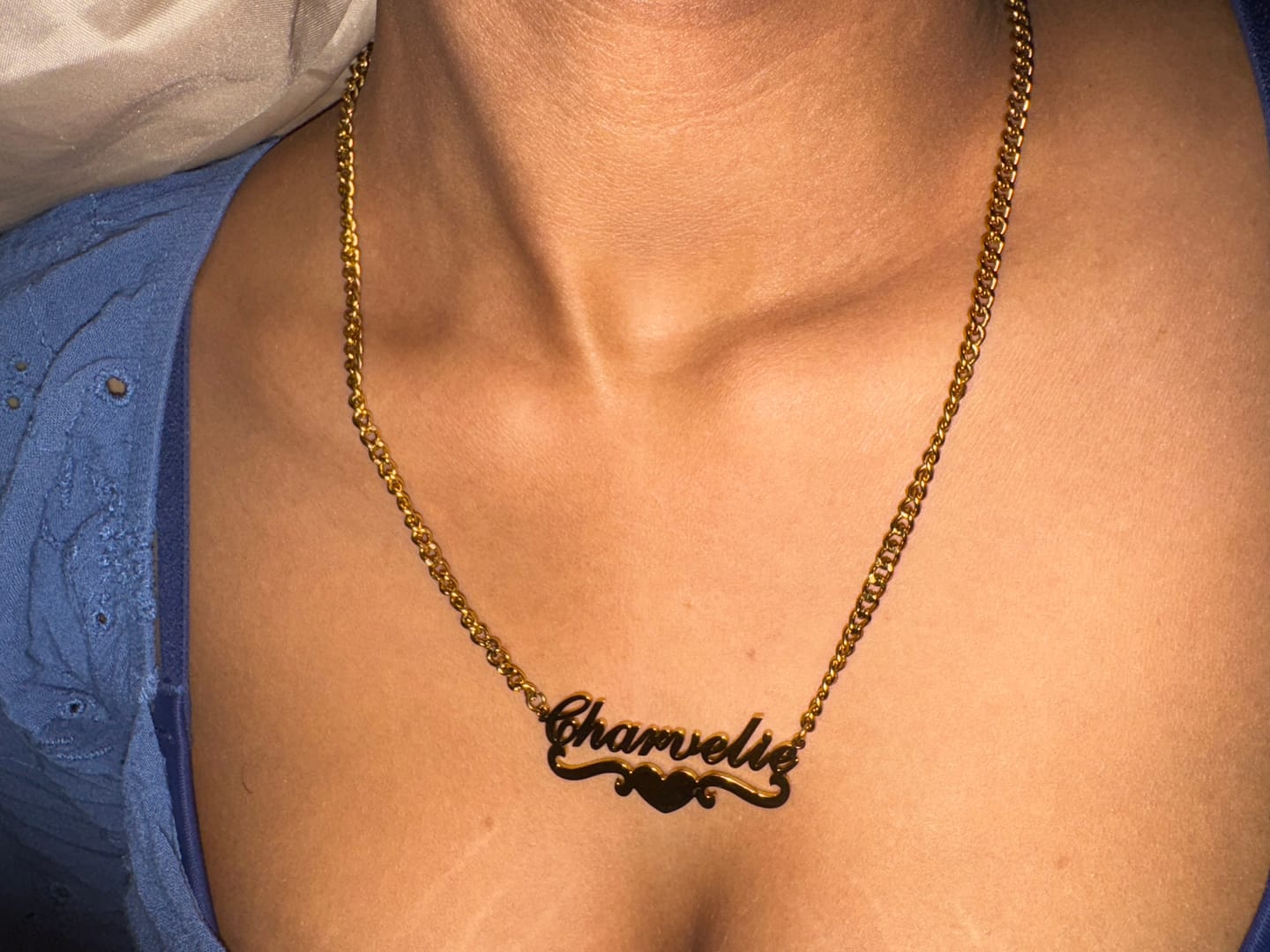Customer photo review of Love Name Necklace