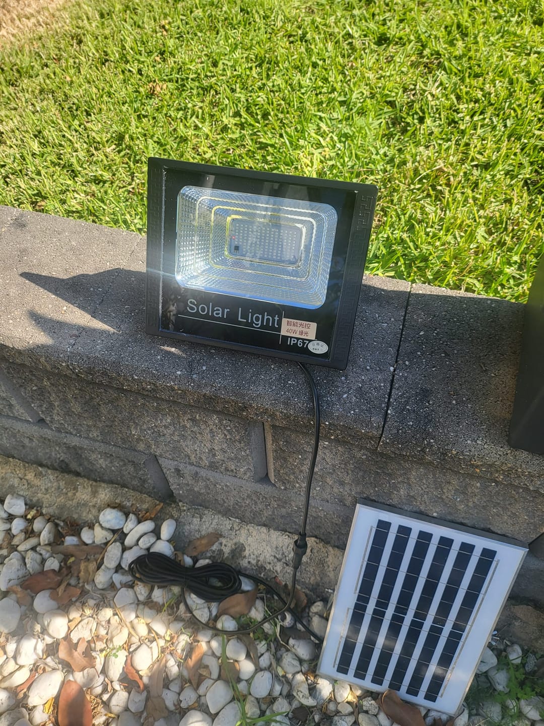 Customer photo review of Solar Wall Lights Decorative Outdoor Waterproof IP65 Adjustable Panel Up Down