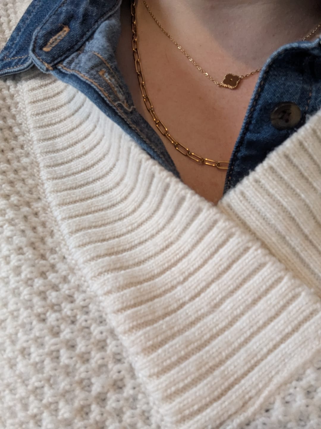 Customer photo review of Extended Paperclip Necklace