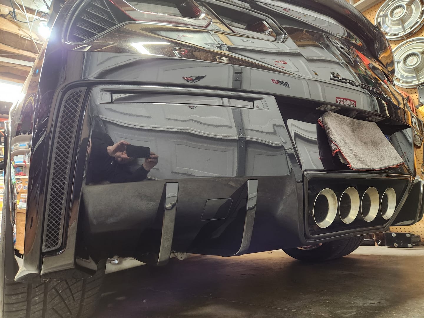 Customer photo review of Corvette C7 Rear Bumper Diffuser Fins