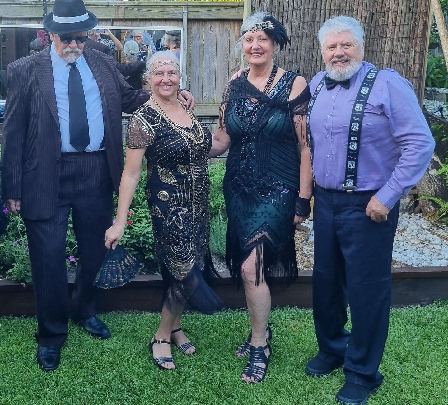 Customer photo review of 1920s Black & Gold Sequin Eva Gatsby Dress