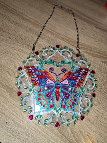 Customer photo review of Diamond Painting Fensterbild 'Schmetterling' (3)