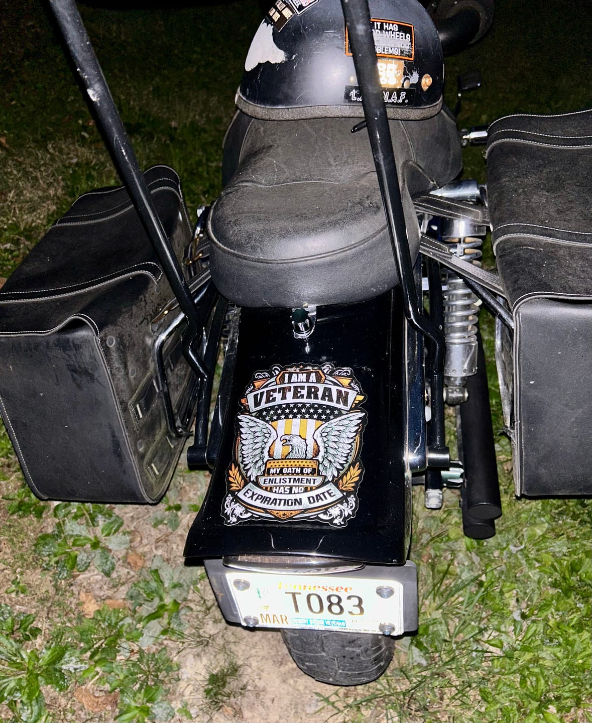 Customer photo review of I Am A Veteran - Eagle Decal