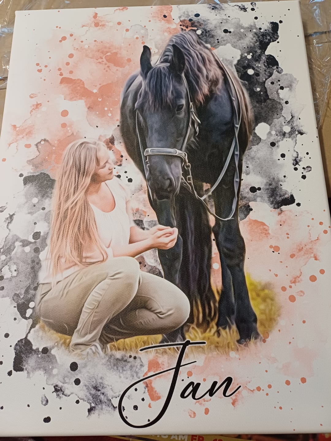 Customer photo review of Dein Pferd als Wasserfarben Portrait