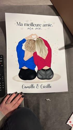 Customer photo review of Affiche Personnalisée - Meilleures Amies