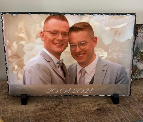 Customer photo review of Leisteen Rechthoek 30 x 20 cm voor sublimatie