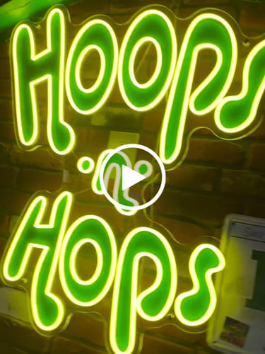 Customer video review of Hoops N Hops - Premium Neon Artwork