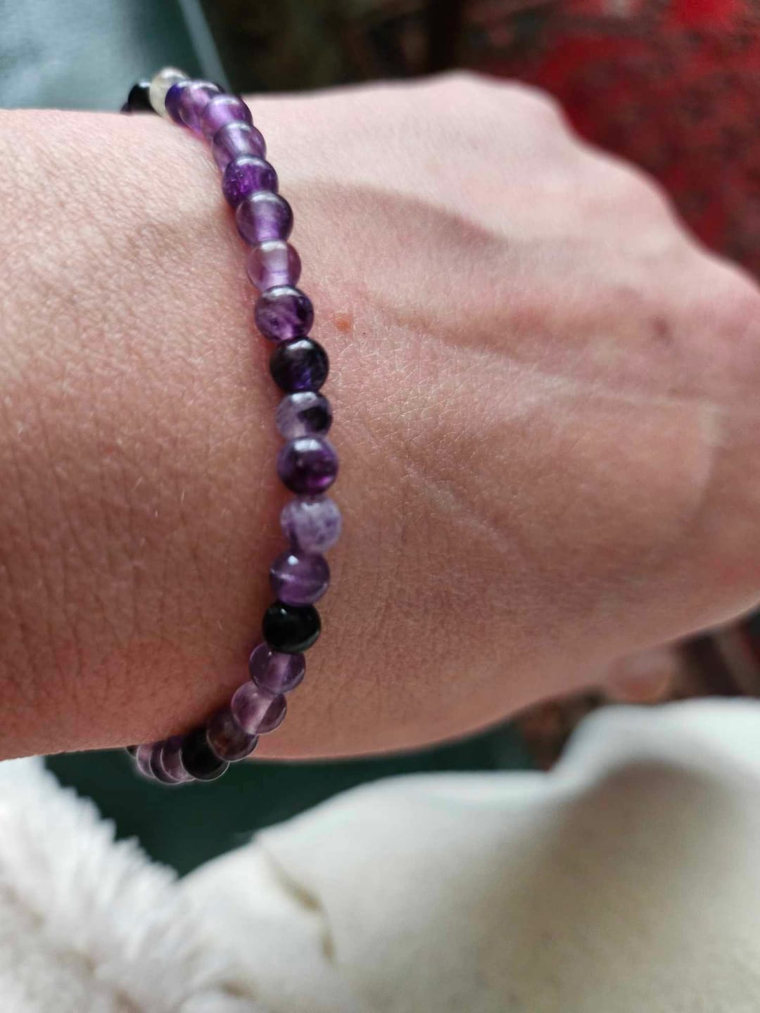 Customer photo review of Purple Fluorite Bracelet Mini