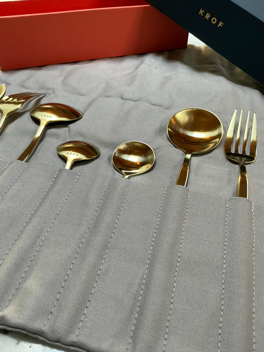 Customer photo review of Champagne Gold — 8pc Cutlery Set