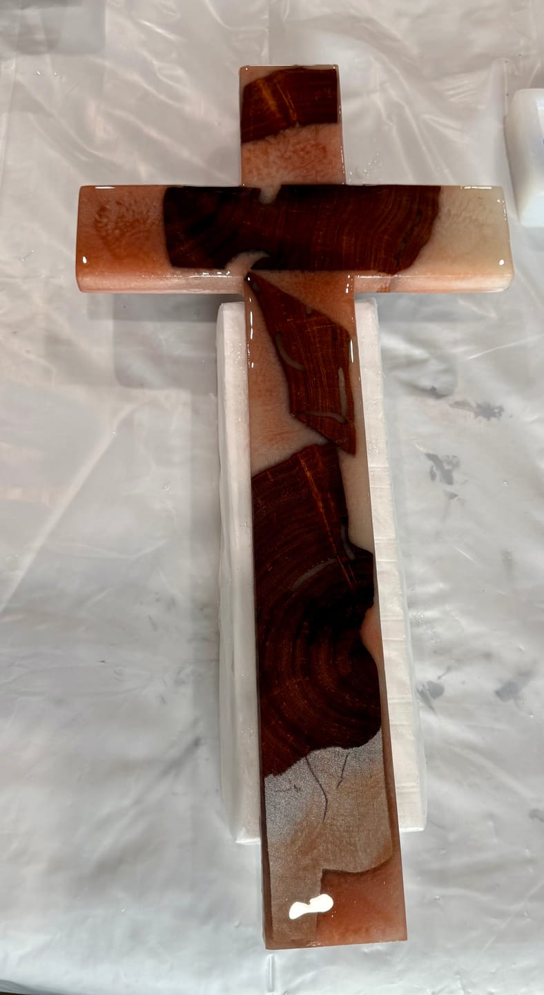 Customer photo review of 20x10x1" Cross Silicone Mold For Epoxy Resin - Large Cross Mold