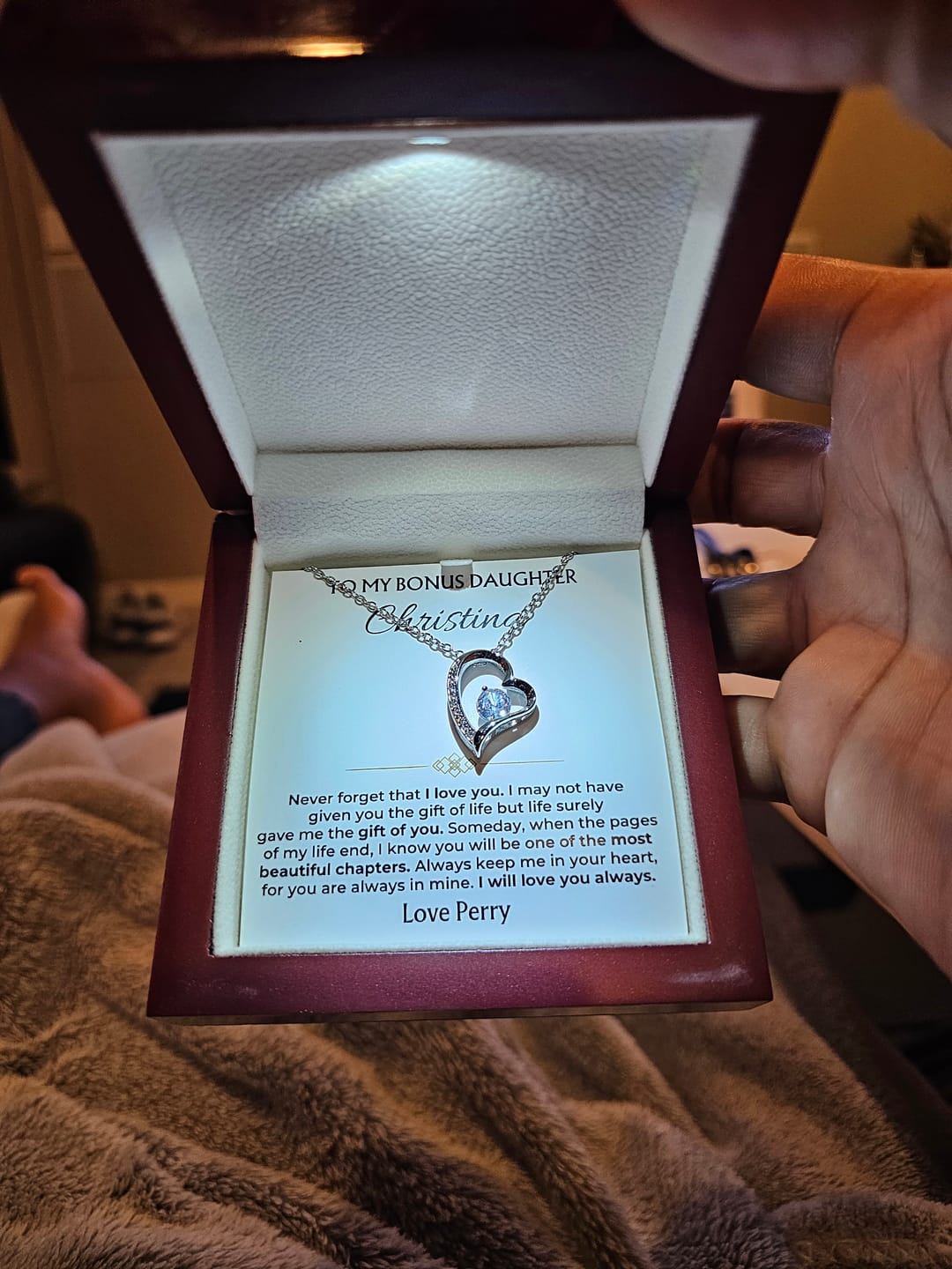 Customer photo review of To My Bonus Daughter - Personalized Forever Love Gift Set - SS558V2