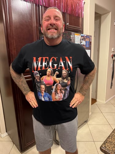Customer photo review of CUSTOM VINTAGE TEE