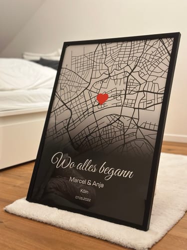 Kundenbewertung mit Foto zu Wo alles begann Poster - Personalisiertes Poster