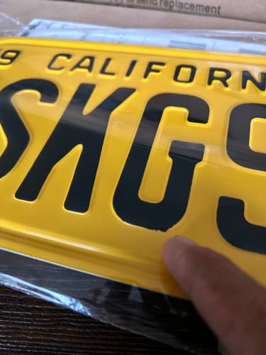 Customer photo review of 1947 CALIFORNIA LICENSE PLATE 6"x14" (351.5mm x 156.5mm)