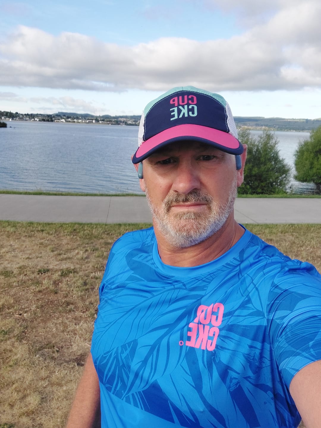 Customer photo review of Mens Blue Cool Dri Run Tee