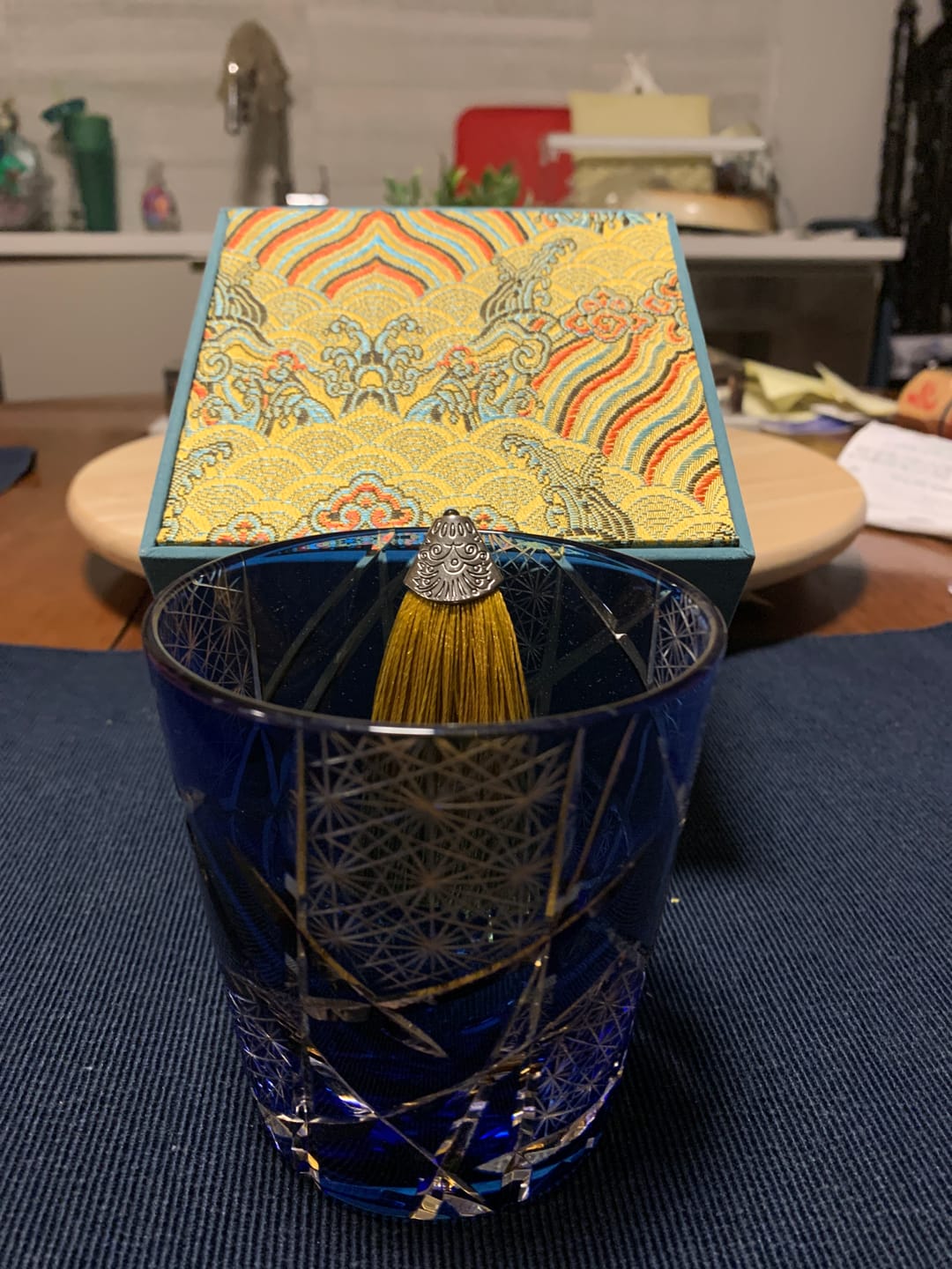Customer photo review of Amber Lightning  Crystal Whiskey  Glass