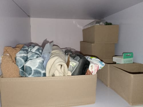 Customer photo review of Qoolish's Pack of 6 Beige Drawer Organizers