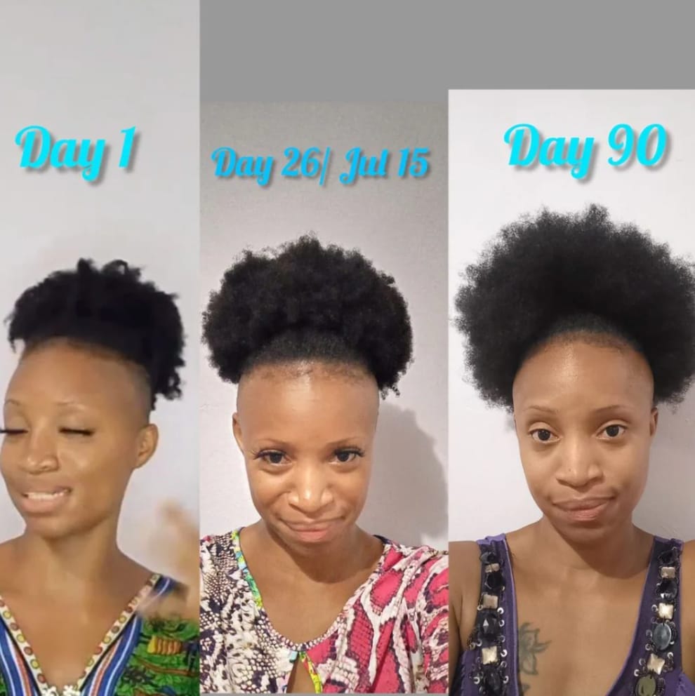 Customer photo review of Healthy Hair Vitamins