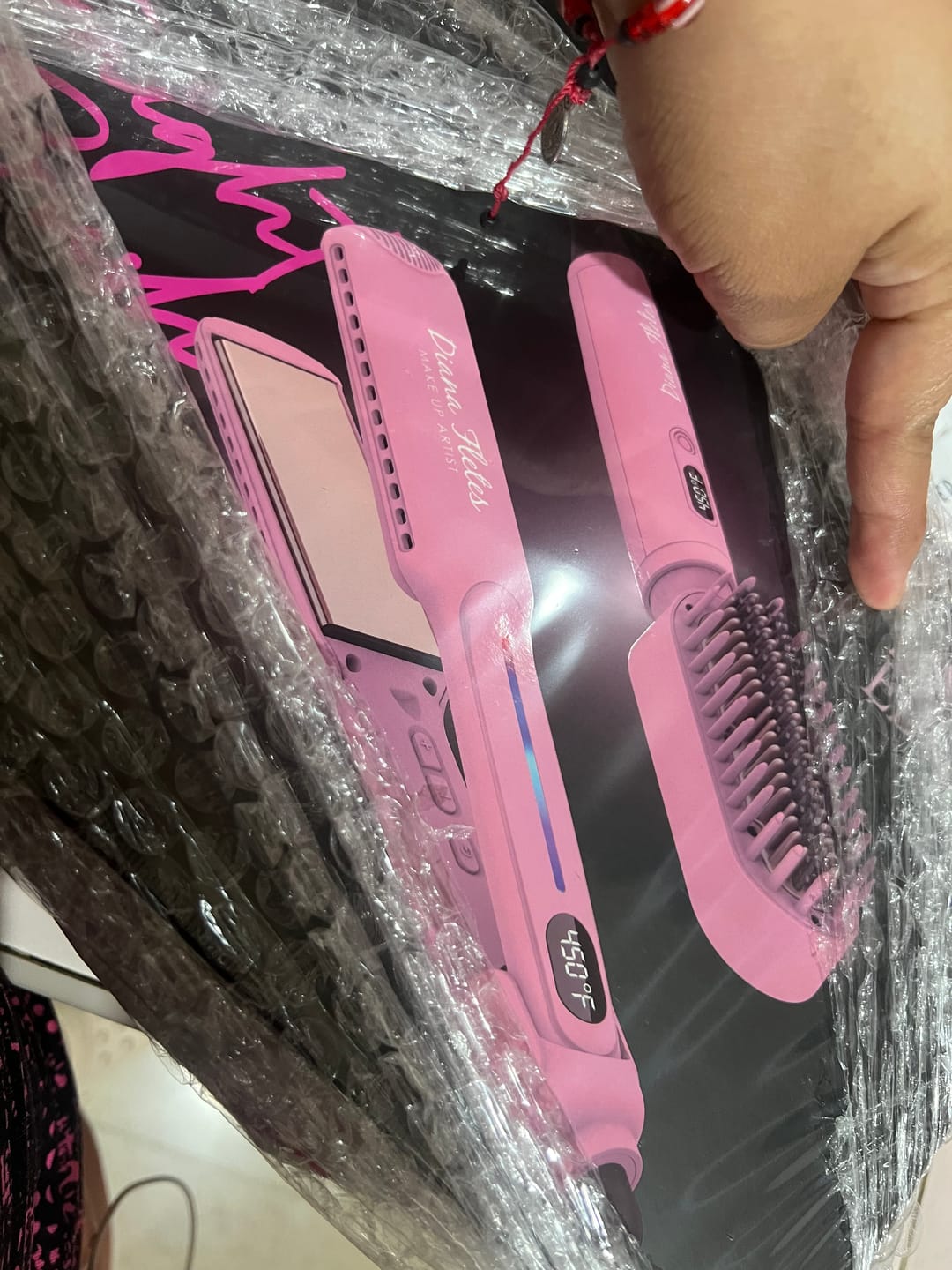 Customer photo review of Set Plancha Profesional Infrared + Cepillo Alaciador