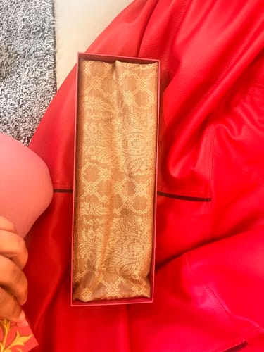 Customer photo review of Pashtush Womens Bamboo Shawl, Woven Ethnic Weave With Metallic Threads, Maroon