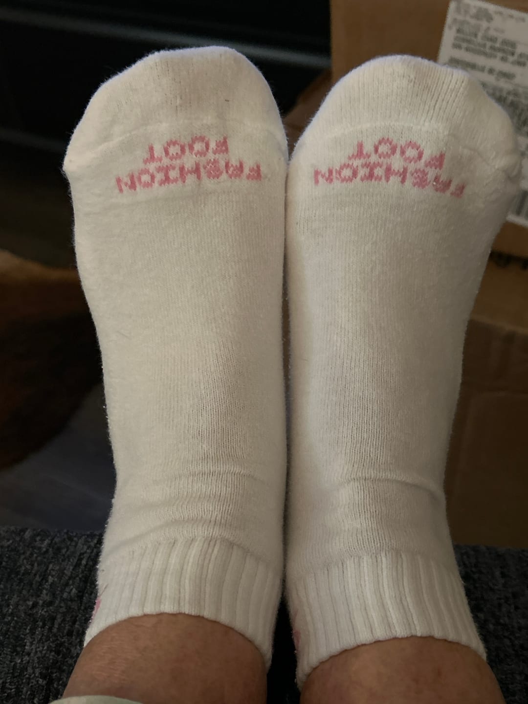 Customer photo review of 3pr Pink Ribbon Ankle Quarter Socks