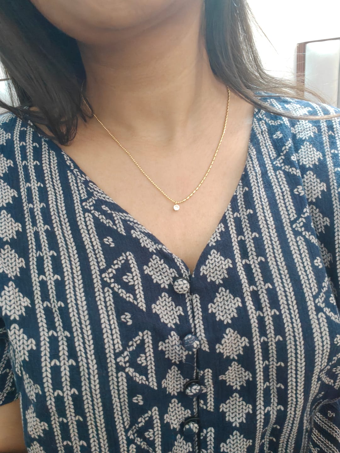 Customer photo review of Radiant Asymmetry - 18K PVD Gold Plated