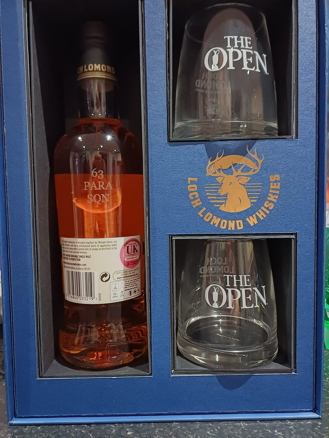 Customer photo review of Loch Lomond Original Whisky and Glass Gift Set