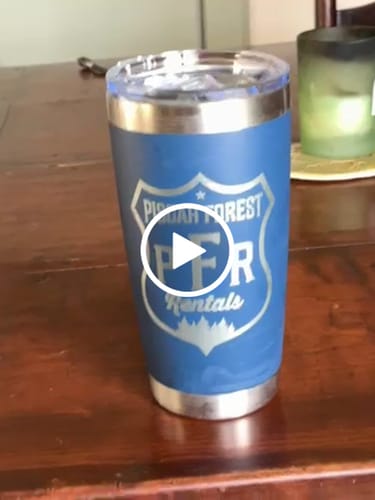 Customer video review of (6 Pieces) Custom Laser Engraved - 20oz Tumblers