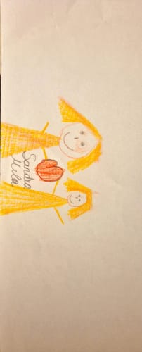 Customer photo review of Persönliche Kinderzeichnung als Halskette oder Anhänger