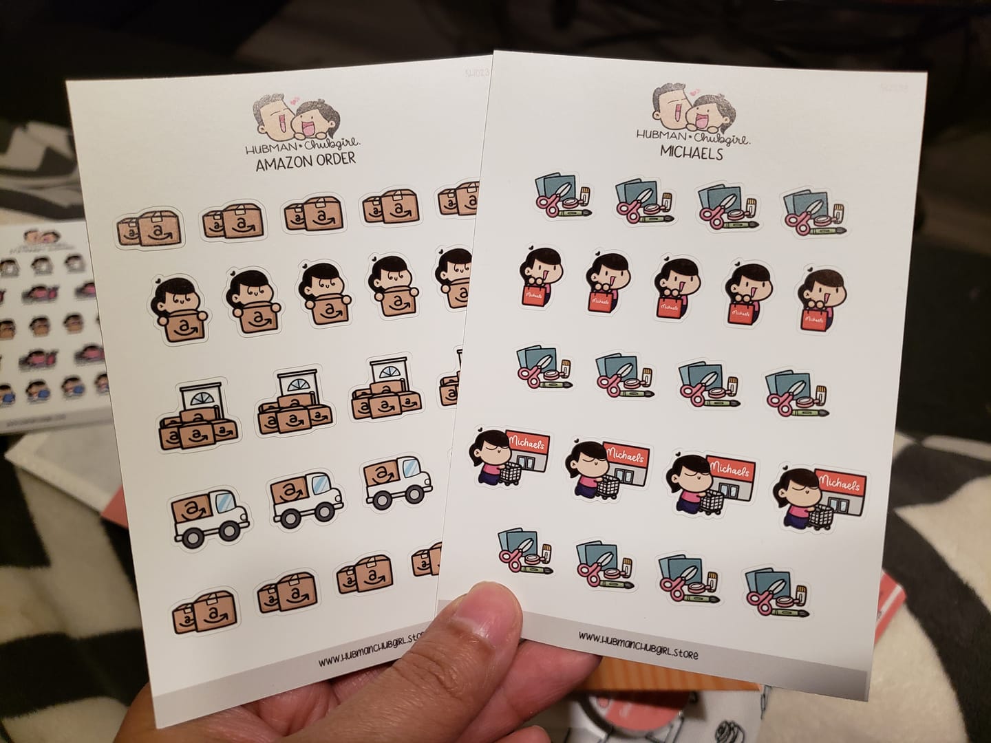 Customer photo review of Arts and Crafts Store Planner Stickers