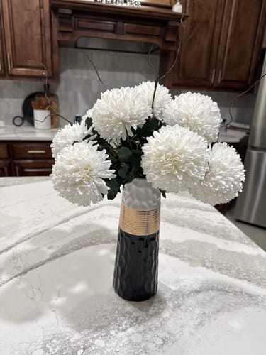 Customer photo review of Large Faux Kiku - White (10 Stems)