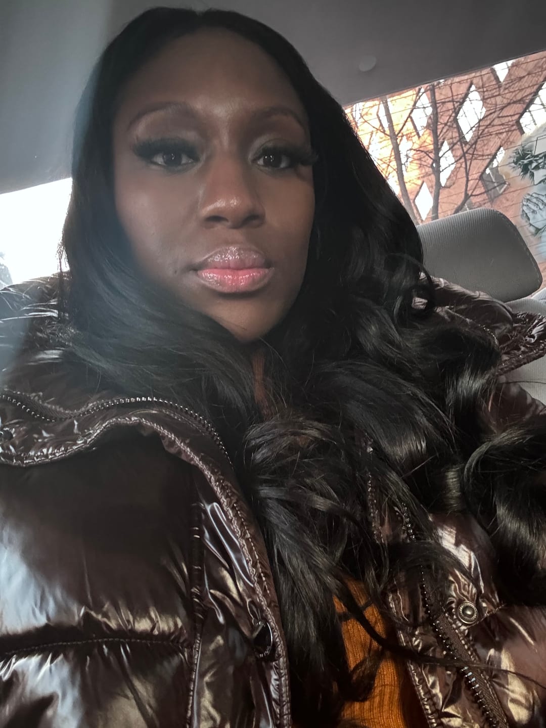 Customer photo review of Seamless Clip In Hair Extensions Body Wave