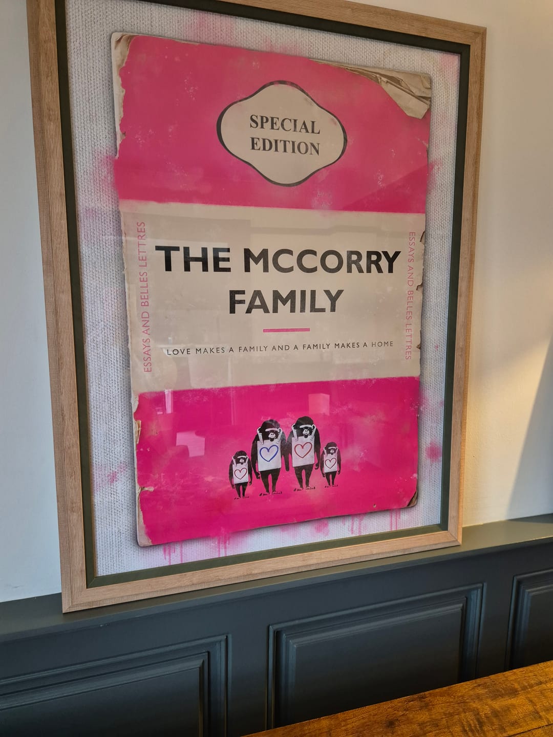 Customer photo review of Personalised Book Cover Art Print (Family Edition)