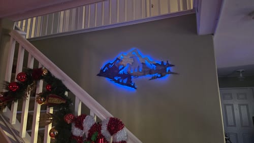 Customer photo review of Yosemite Mountain Range View - Metal Wall Art