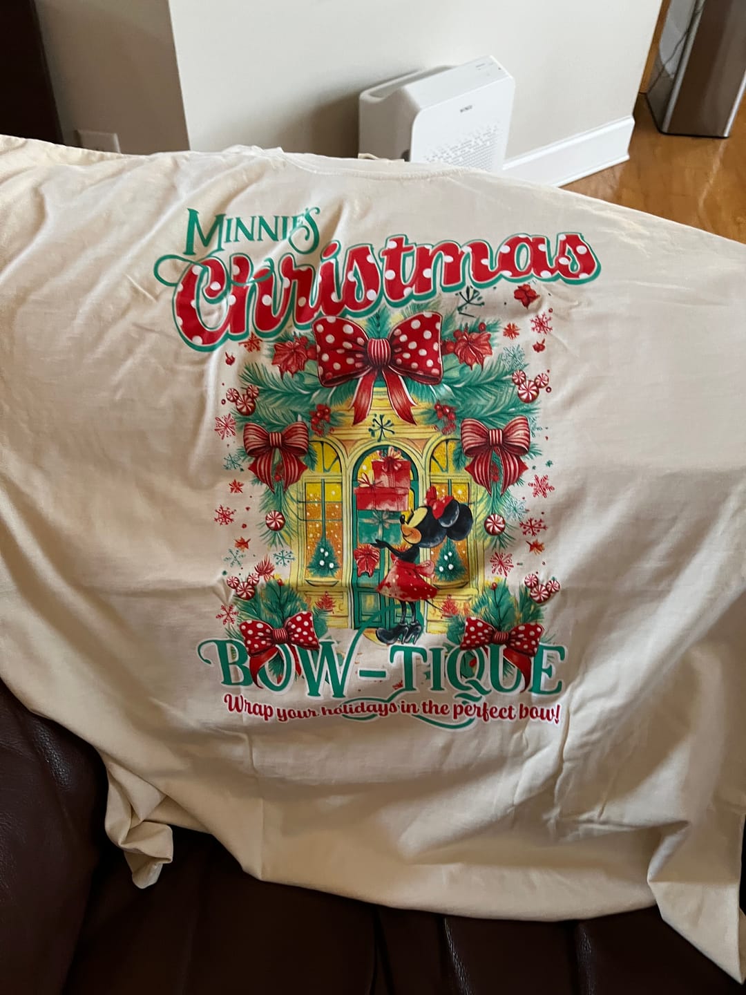 Customer photo review of Minnie's Christmas Bow-tique Shirt