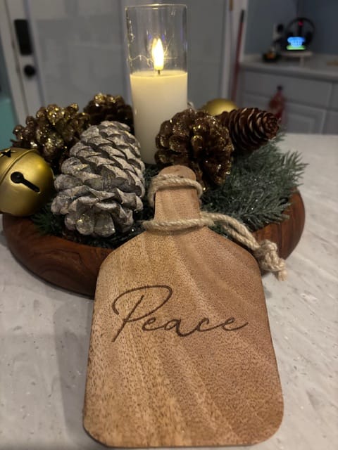 Customer photo review of Glass Flameless White Candles