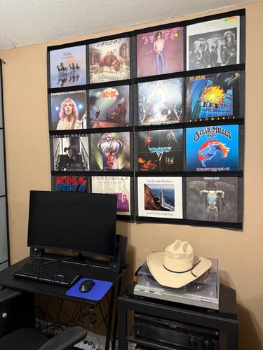 Customer photo review of 12" Vinyl Record Display Frame - LP Wall Storage