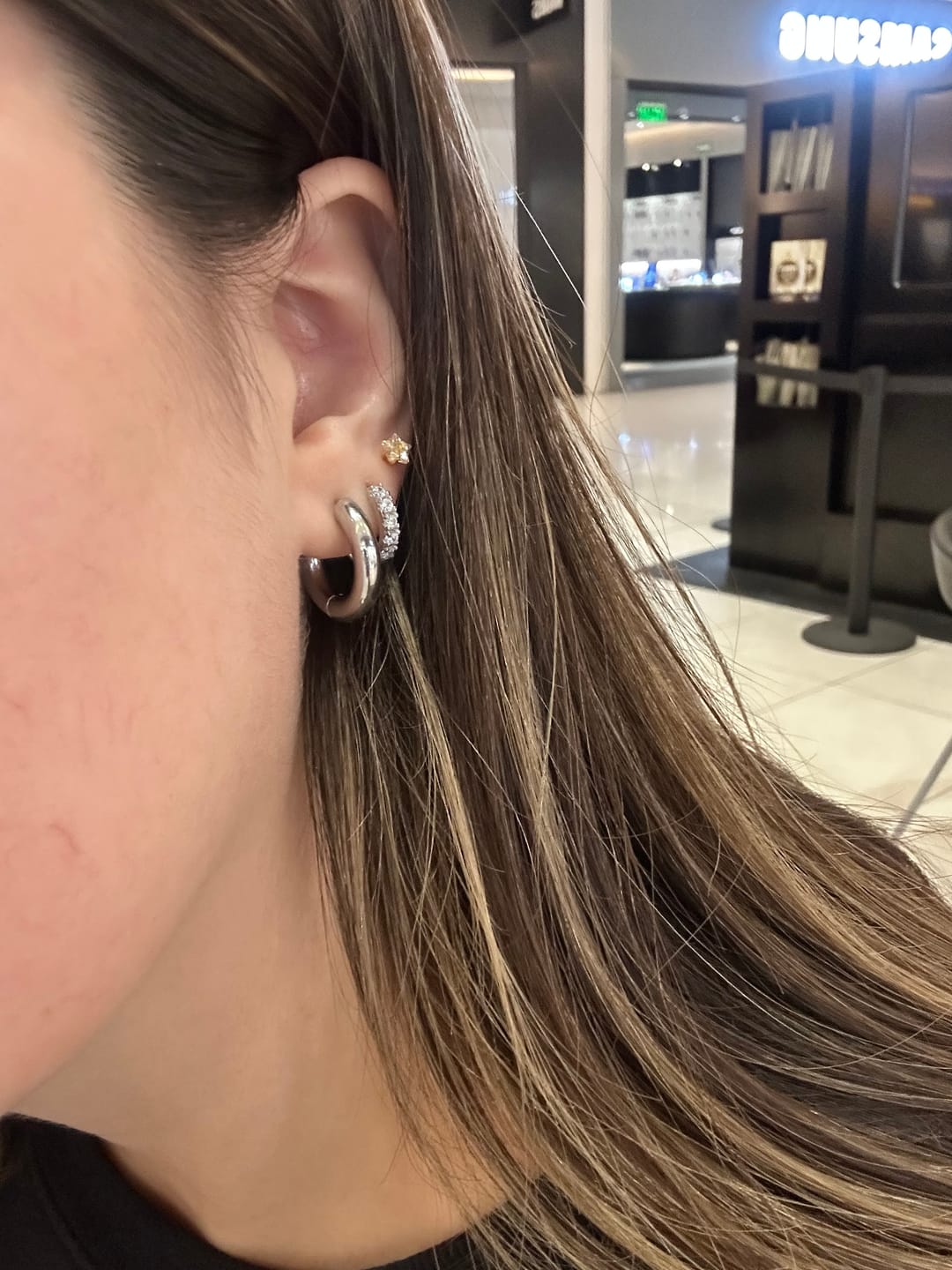 Customer photo review of Par Arracada Chica 20 mm
