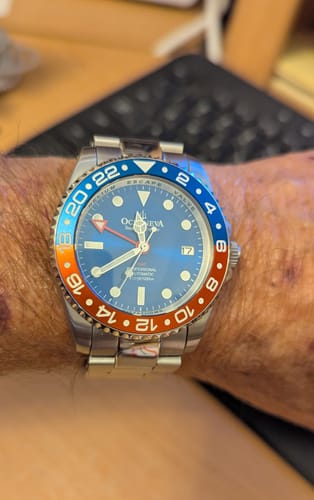 Customer photo review of Oceaneva™ Deep Marine Explorer GMT Automatic 1250M Men's Watch