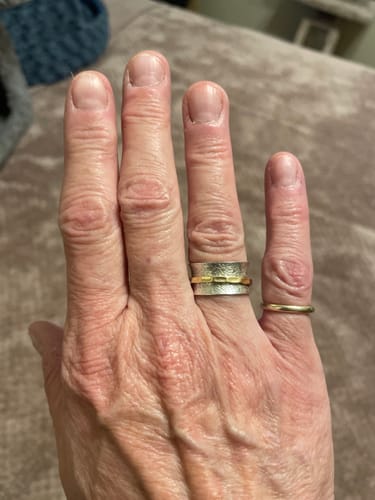 Customer photo review of Two Tone Silver Spinner Ring