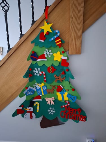 Customer photo review of Felt Christmas Tree - Montessori Kids Toy