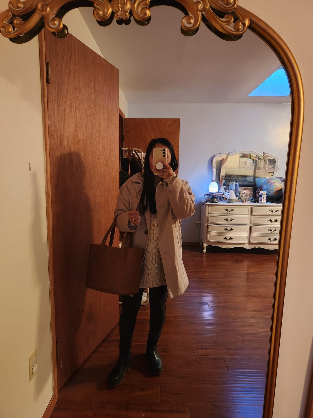 Customer photo review of Woven Andie Tote - Tan