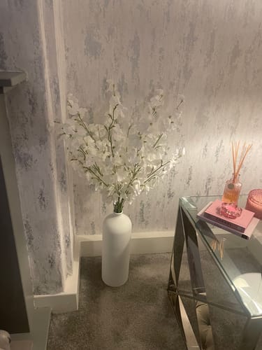 Customer photo review of Tall Faux Sweet Pea - White (7 Stems)