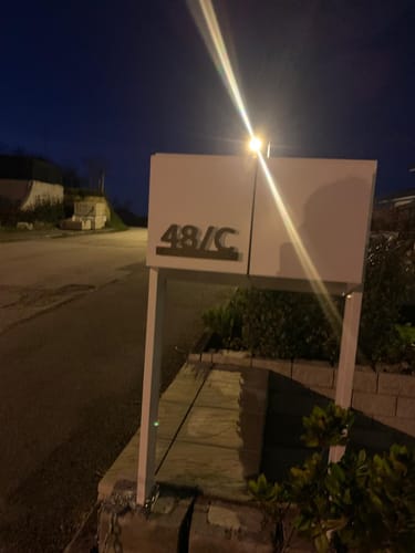 Customer photo review of Numero civico sagomato modello Line 01 Acrilico