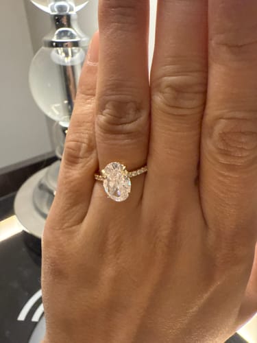 Customer photo review of 4.0Ct Oval Cut Engagement Ring Promise Ring For Her In Sterling Silver