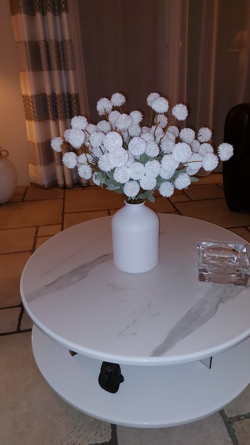 Customer photo review of Zijden Kiku Bloemen - Wit