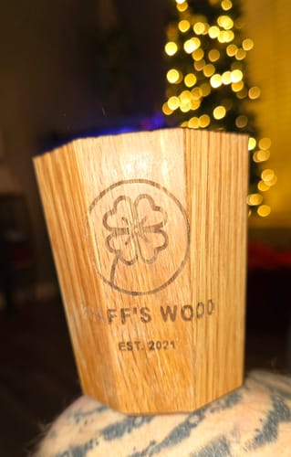 Customer photo review of Whiskey Grail (CUSTOM ENGRAVING)