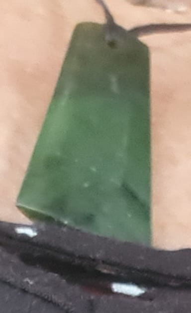 Customer photo review of NZ Greenstone Toki Pounamu Necklace
