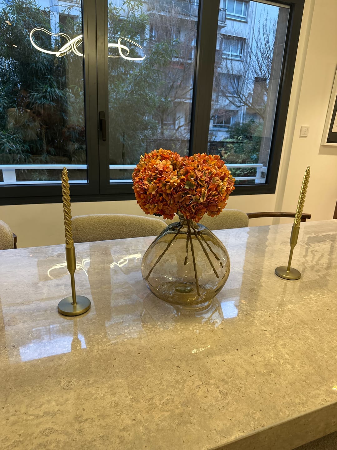 Customer photo review of Grote Zijden Hortensia - Oranje