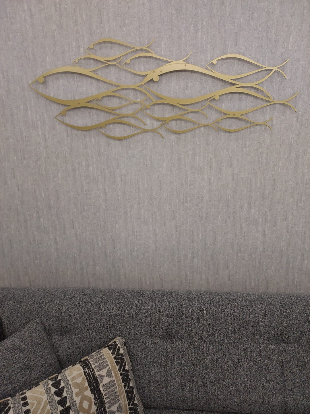Customer photo review of School Of Fish Metal Duvar Dekoru